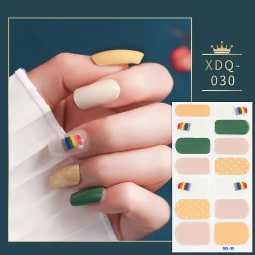 Black And Colorful - Dropshipping Red Strawberry Nail Stickers Fashion Nail Polish Self Adhesive Manicure Decoration Nail Accessories Nail Art By WTB