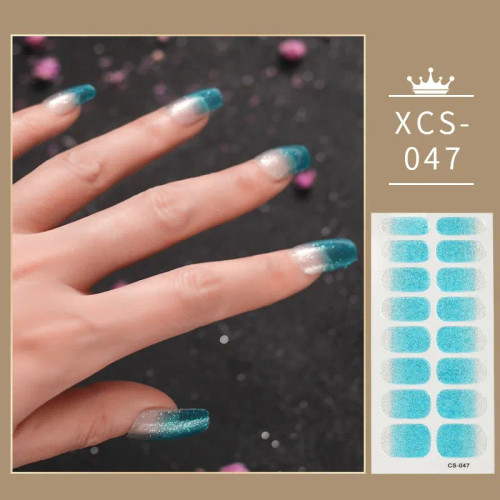 Palegoldenrod - Rose Red Shiny Twinkle Full Cover Nail Stickers Sticker For Nails Self Adhesive Nail Sticker Fashion Nail Stickers Beauty By WTB