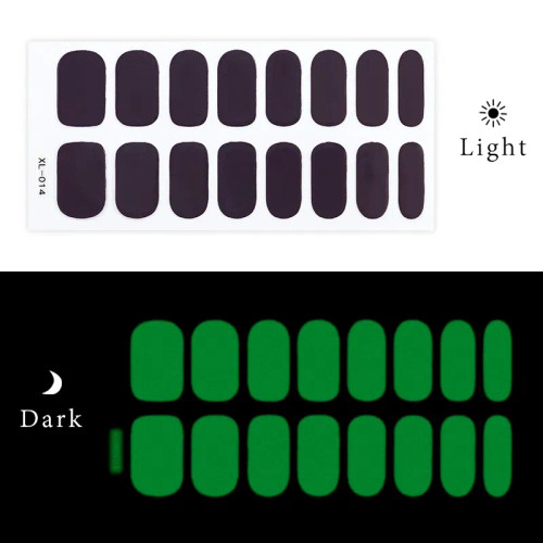 Cream - Halloween Self Adhesive Nail Sticker Full Cover Nail Art Decor Stickers For Nails Luminous Nail Decoration For Women Girls By WTB