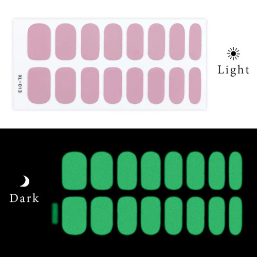 Black With White - Dropshipping Colorful Nail Sticker Luminous Nail Art Decor Stickers For Nail Decoration Full Cover Nail Wraps For Hallween Gift By WTB