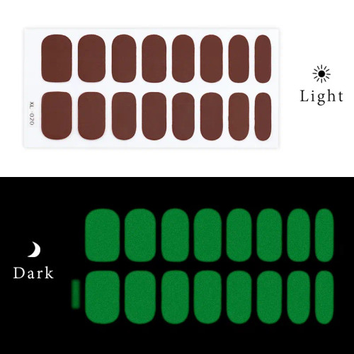 Lvory - Dropshipping Colorful Nail Sticker Luminous Nail Art Decor Stickers For Nail Decoration Full Cover Nail Wraps For Hallween Gift By WTB