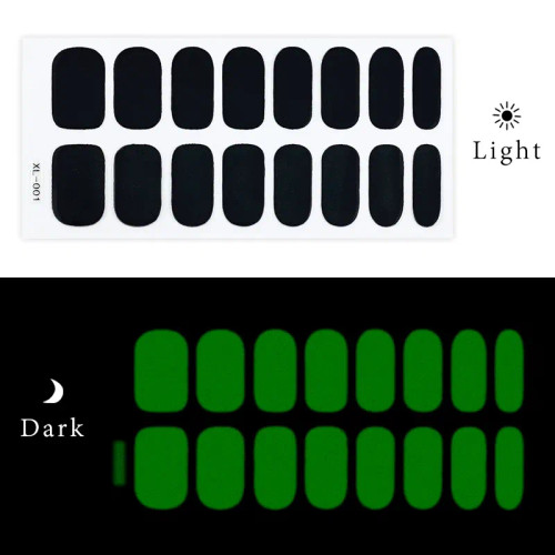 White - Halloween Self Adhesive Nail Sticker Full Cover Nail Art Decor Stickers For Nails Luminous Nail Decoration For Women Girls By WTB