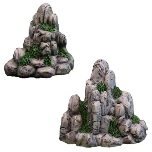 Mountain Rocks Aquarium Aquarium Resin Mountain View Decor Landscape Ornaments Succulent Flowerpots Aquarium Decoration By WTB