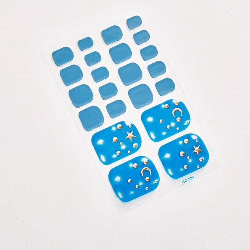 Amry Green - 22 Tips/Sheet Nail Decoration Fashion Nail Stickers Nails Sticker Designer Loveliness Nail Art Stickers Nail Tape Full Beauty By WTB