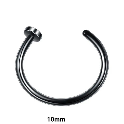 Metal Antique Copper Plated - 6/8/10Mm Surgical Steel Fake Non Nose Stud Ring False Lip Curler Septum Piercing Hoop Jewelry For Women Men Body Accessories By WTB