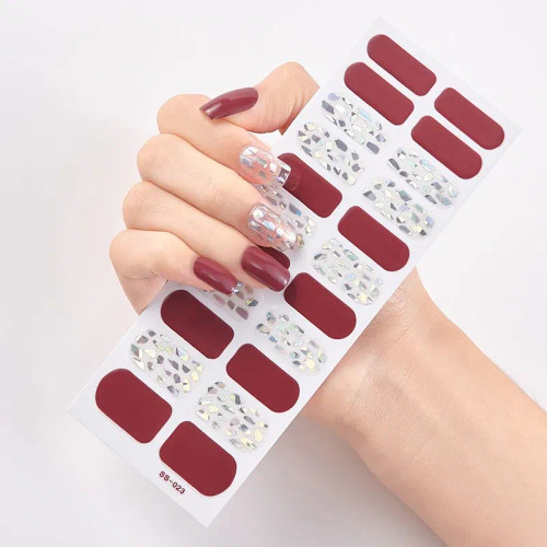 Amy Green - New Year Snow Flakes Nail Polish Sticker Diy Designer Nail Decor Sticker Nail Art Decoration Christmas Nail Sticker Set For Her By WTB
