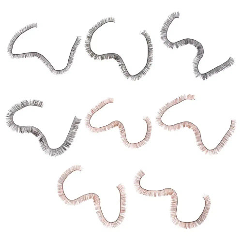 White - 5Pcs False Eyelashes For Diy Decor Doll Eye Black Brown Simulation Toy Eyelash Dolls Plush Eye Lash Doll Makeup Accessories By WTB
