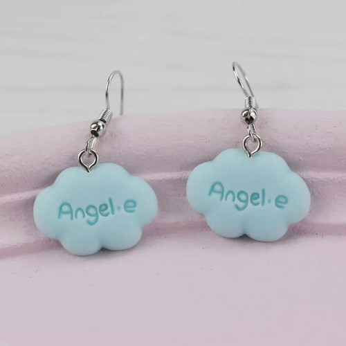 Metal Reddish Brown - Ultra-Low New Fashion Cute White Cloud Stud Earrings Delicate Mushroom Clouds For Women Girls Ear Jewelry Wholesale Gifts Bear By WTB