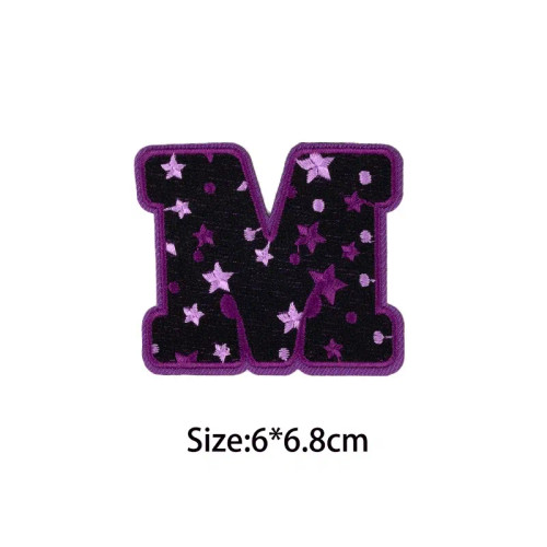 Transparent - A-Z Letters Patches Halloween English Alphabet Iron On Patch For Clothing Diy Embroidery Crafts Jackets Badge Decor Accessories By WTB