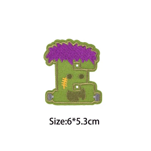 Black Nickel - A-Z Letters Patches Halloween English Alphabet Iron On Patch For Clothing Diy Embroidery Crafts Jackets Badge Decor Accessories By WTB