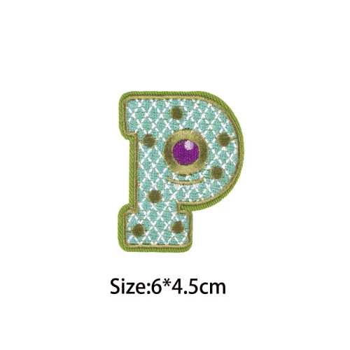 Black - A-Z Letters Patches Halloween English Alphabet Iron On Patch For Clothing Diy Embroidery Crafts Jackets Badge Decor Accessories By WTB