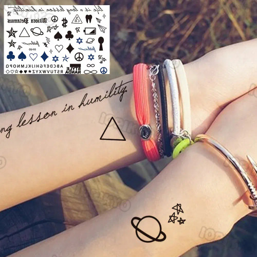 Orange - Colorful Dino Temporary Tattoos For Kids Boys Girl Baby Fake Jurassic Dinosaur Tattoo Sticker Small Cute Tatoos Face Hands By WTB