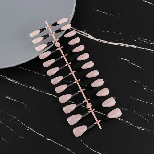Silver - 24Pcs Square Head Matte False Nails Ballet Detachable Full Cover Artificial Fingernails Frosted Press Glue On Fake Nail Tips By WTB