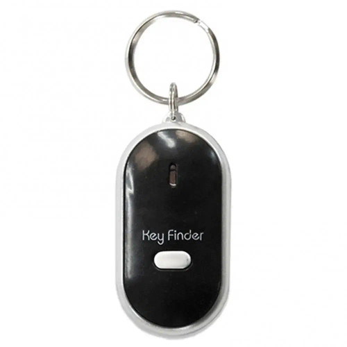 Black - Funny Key Chains Women Men Whistle Key Finder Flashing Beeping Remote Lost Keyfinder Locator Keyring By WTB