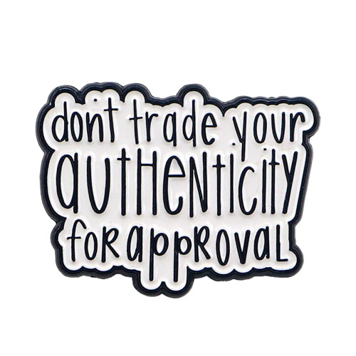 Metal Pure Gold Color, Main Stone Multi - Quotes Enamel Pins Cartoon Women'S Brooches Men Lapel Pins Letters Badge On Backpack Costume Accessories Phrase Jewelry Gifts By WTB