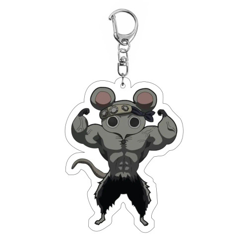 Blue - 16Pcs/Set Anime Keychains Keychain Demon Slayer Kimetsu No Yaiba Acrylic Key Ring Cute Funny Cartoon For Friends Wholesale By WTB