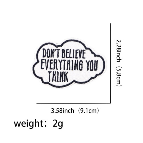 Copper - Letters Embroidery Patch Funny Quotes Iron On Patches For Clothing Thermoadhesive Patches On Clothes Diy Sew Badges By WTB