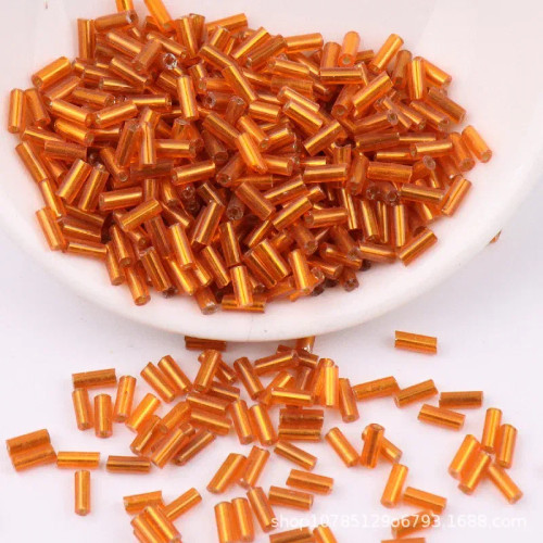 Multi-Colored, Size: 3# - 5G 2*4Mm 2*6Mm Silver Line Tube Bugles H Glass Beads Loose Spacer Seed Beads For Needlework Jewelry Making Handmade Diy Sewing By WTB