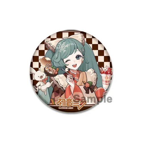 Multi-Colored, Size: L - 58/44/32Mm Miku Anime Round Pins Cartoon Badges Cosplay Handmade Tinplate Brooch On Backpack Clothes Chest Ornament Gifts By WTB