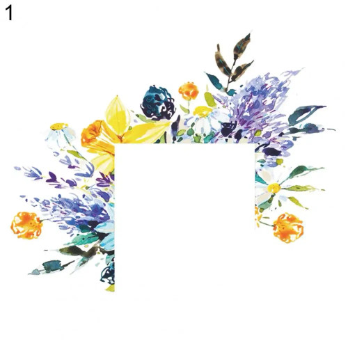 Red - Decor Wall Decal Creative Plant Flower Switch Wall Decorative Sticker Delicate Long Lasting Wall Paper For Nursery By WTB