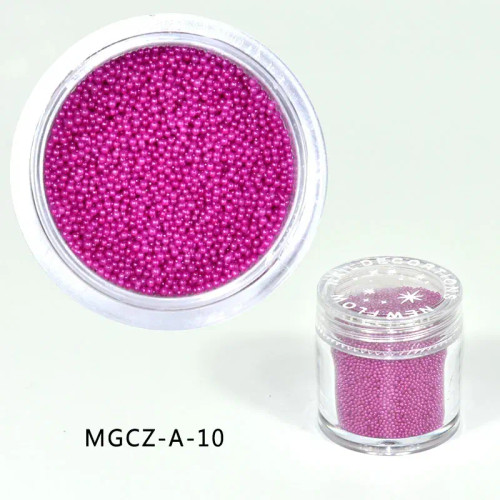 Blue - 1 Bottle Caviar Nail Art Bead Rhinestones Multi-Colors Mini Round Ball Shape Nail Crystal Glass Beads For 3D Nail Decorations #P By WTB