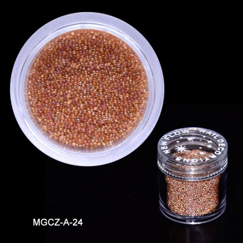 Light Khaki - 1 Bottle Caviar Nail Art Bead Rhinestones Multi-Colors Mini Round Ball Shape Nail Crystal Glass Beads For 3D Nail Decorations #P By WTB