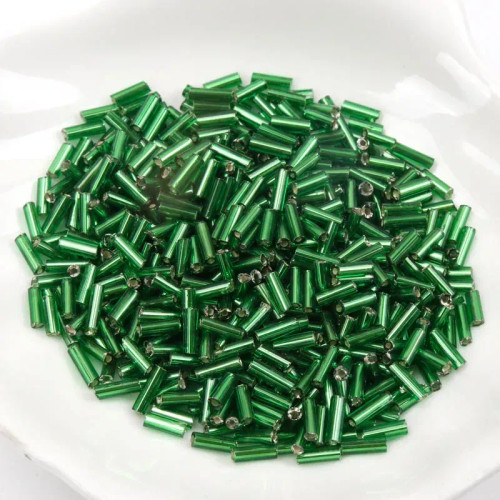 Clear - Tube Lined Glass Czech Seed Spacer Beads For Jewelry Handmade Diy Wholesale 17 Colors 2X6Mm 300Pcs By WTB