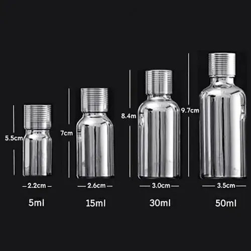 Black - Hot Sales 5/15/30/50Ml Portable Glass Stopper Perfume Essential Oils Bottle Empty Bottle By WTB