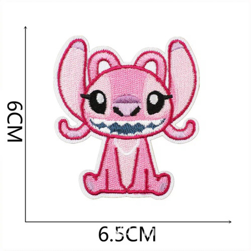 Transparent - 1Pcs Lilo & Stitch Embroidery Cloth Stickers Disney Bags Clothes Diy Accessories Kids Pants Hole Repair Iron On Patch Applique By WTB