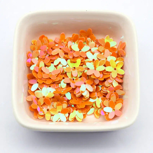 Antique Zinc - 10Mm 10G Ab Mixed Color Five-Finger Flower-Shaped Pvc Sequins For Sewing Clothing Scrapbook Home Decoration Accessories Crafts By WTB