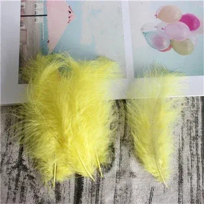 Dark Pink, Size: L - Feathers 10-15Cm Turkey Plume 4-6 Inches 50 Pcs Chicken Feather Colorful Plumas Para Manualidades For Wedding Dress Decoration By WTB