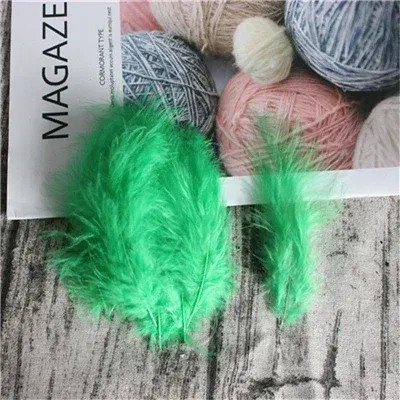 Royal Blue, Size: L - Feathers 10-15Cm Turkey Plume 4-6 Inches 50 Pcs Chicken Feather Colorful Plumas Para Manualidades For Wedding Dress Decoration By WTB