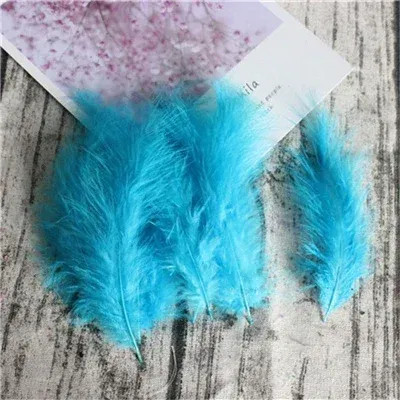 Rose, Size: L - Feathers 10-15Cm Turkey Plume 4-6 Inches 50 Pcs Chicken Feather Colorful Plumas Para Manualidades For Wedding Dress Decoration By WTB