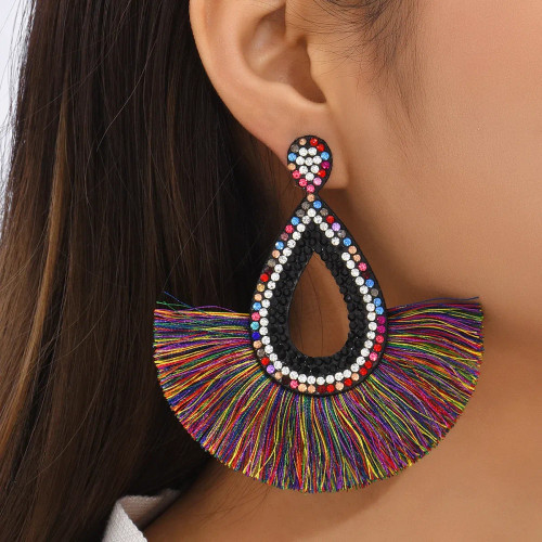 Metal Reddish Brown - Fashion Bohemia Long Tassel Earrings For Women Ethnic Big Drop Earrings Statement Dangle Earring Fashion Jewelry Pendientes By WTB
