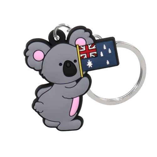 Light Blue - 1Pcs Animal Keychains Cute Black Cat Dach Dog Funny Style Duck Keyring Keychain For Bag Car Key Accessories Kids Favor Key Decor By WTB