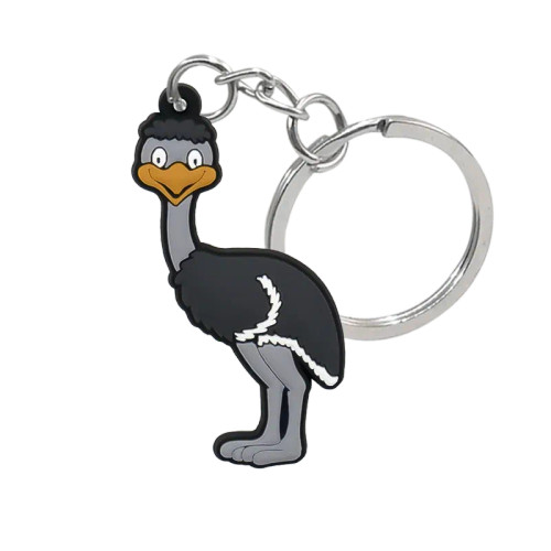 Dark Grey - 1Pcs Animal Keychains Cute Black Cat Dach Dog Funny Style Duck Keyring Keychain For Bag Car Key Accessories Kids Favor Key Decor By WTB