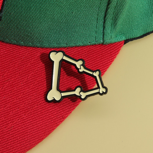 Creative Bone Frame Cap Decorative Pins Clothes Backpack Enamel Pins Metal Accessories Lapel Badge Jewelry Gift For Friends By WTB