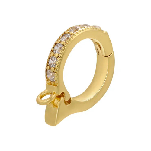 Black - Zhukou New Gold Color Round Hooks For Women Diy Handmade Necklace Jewelry Hooks Accessories Supplies Wholesale Vk129 By WTB