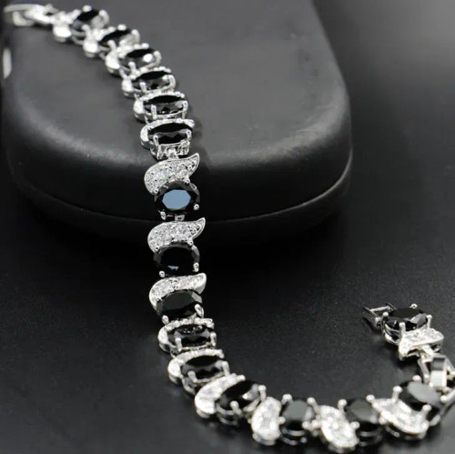 Metal Rust Red - Fashion Exquisite Color Crystal Inlaid Ladies Charm Bracelet Engagement Wedding Jewelry By WTB