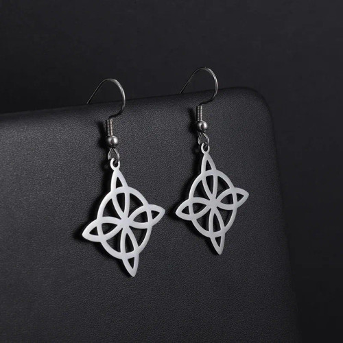 Metal Champagne Gold - Witch Knot Cuff Stainless Steel Pagan Witchcraft Symbols Magic Knot Women\'S Good Luck Amulet Bracelet Celtic Knot Bracelet By WTB