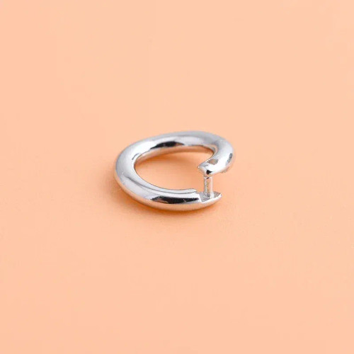 Green - S925 Sterling Silver Diy Bracelet Necklace Ring Buckle, Open Ring Connection Buckle Silver Ring Pendant Ring By WTB