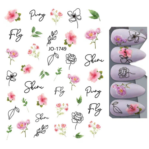 Lvory - 3D Blue Butterfly Adhesive Stickers Nail Art Decoration Laser Flowers Leaves Nail Sticker Nail Art Supplies Nail Parts By WTB