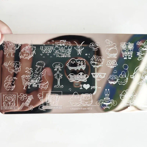 Multi - Cute Cartoon Animal Nail Stamping Plates Cartoon Cat Mermaid Girl Gragon Brand Image Stainless Steel Stencil Nail Art Template By WTB