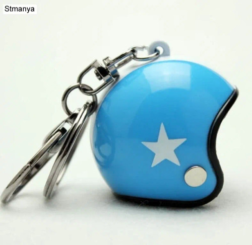 Red - New Motorcycle Helmets Key Chain Women Men Cute Safety Helmet Car Keychain Bags Hot Key Ring Gift Jewelry Wholesale 17022 By WTB