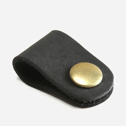 Army Green - Genuine Leather Cable Organizer Vintage Earphone Wire Data Line Clips Cable Winder Tie Cable Management Cord Organizer Office By WTB