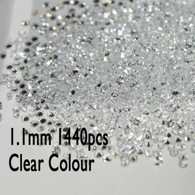 Light Khaki - 1440Pcs Shiny Crystal Ab Mini Pixie Nail Rhinestones Glitter 3D Micro Diamonds For Nails Art Diy Accessories By WTB