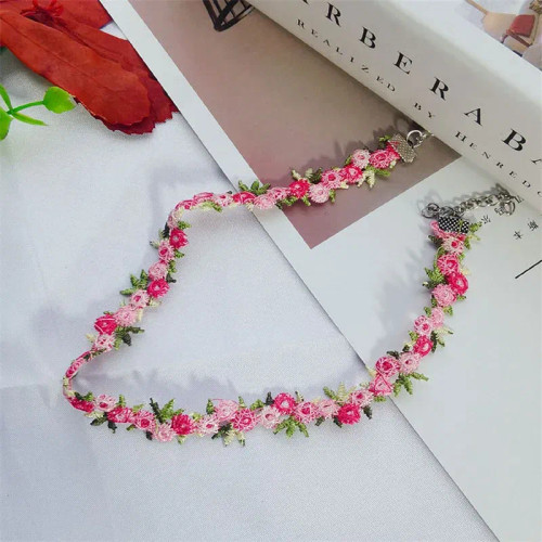 Metal Rust Red - New Sweet Flowers Lace Necklace Choker For Women Girls Good Quality Embroidery Fashion Romantic Design Accessory Jewelry By WTB