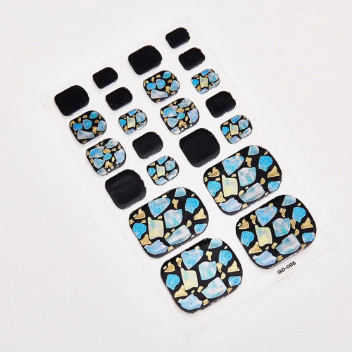 Gray - Loveliness Minimalist Design Fashion Nail Stickers Nail Art Stickers 2020 Manicure Decoration Nail Tape Full Beauty Nail Strips By WTB