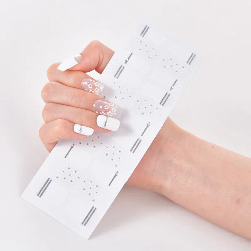 Dusty Wine - 22 Tips/Sheet Solid Color And Striped Manicure Designer Nail Decals Nailart Sticker Full Beauty Nail Tape Manicure Self Adhesive By WTB