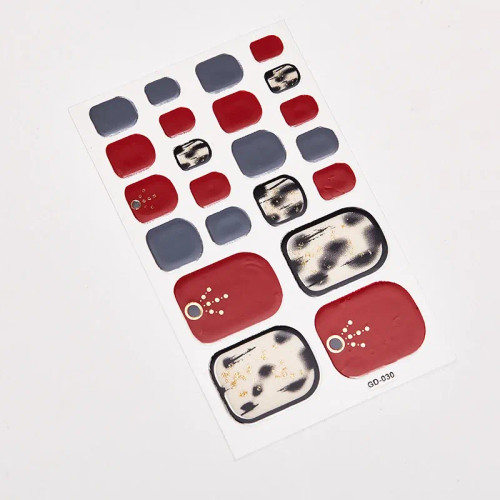 Pink Bronze - 22 Tips/Sheet Fashion Nail Stickers Minimalist Design Loveliness Manicure Decoration Nail Art Stickers Nails Sticker Designer By WTB